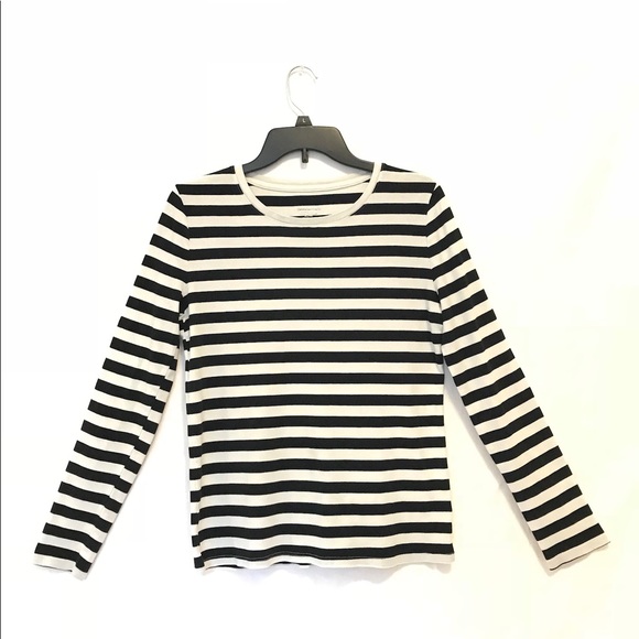 Merona Tops - Merona Black and White Striped Tee